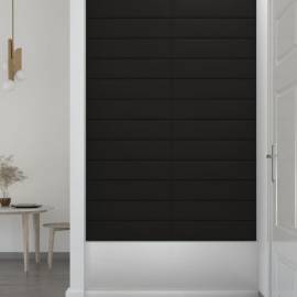 Panouri de perete 12 buc. negru 60x15 cm textil 1,08 m², 4 image