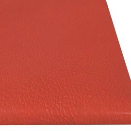 Panouri perete 12 buc. roșu 60x15 cm piele ecologică 1,08 m², 6 image