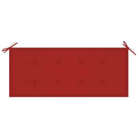 Pernă pentru bancă de grădină, roșu, 120x50x3 cm, 3 image