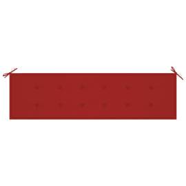 Pernă pentru bancă de grădină, roșu, 180x50x3 cm, 3 image