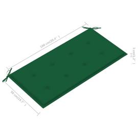 Pernă pentru bancă de grădină, verde, 100x50x3 cm, 5 image