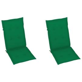 Perne scaun de grădină, 2 buc, verde, 120x50x3 cm, 2 image