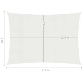 Pânză parasolar, alb, 2x2,5 m, hdpe, 160 g/m², 6 image