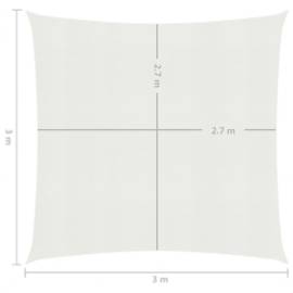 Pânză parasolar, alb, 3 x 3 m, hdpe, 160 g/m², 6 image