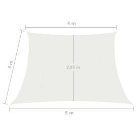 Pânză parasolar, alb, 4/5x3 m, hdpe, 160 g/m², 6 image