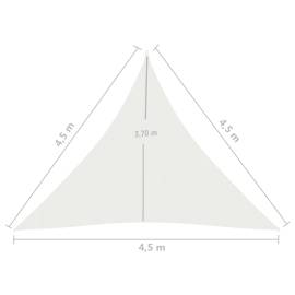 Pânză parasolar, alb, 4,5x4,5x4,5 m, hdpe, 160 g/m², 6 image