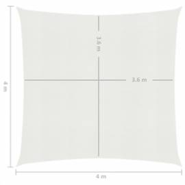 Pânză parasolar, alb, 4 x 4 m, hdpe, 160 g/m², 6 image