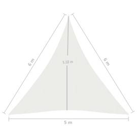 Pânză parasolar, alb, 5x6x6 m, 160 g/m², hdpe, 6 image
