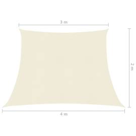 Pânză parasolar, crem, 3/4x2 m, hdpe, 160 g/m², 6 image