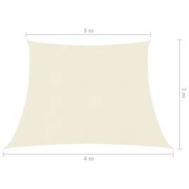 Pânză parasolar, crem, 3/4x3 m, hdpe, 160 g/m², 6 image