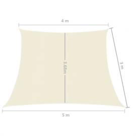 Pânză parasolar, crem, 4/5x3 m, hdpe, 160 g/m², 6 image