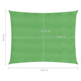 Pânză parasolar, verde deschis, 3,5x4,5 m, hdpe, 160 g/m², 6 image