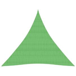 Pânză parasolar, verde deschis, 3,6x3,6x3,6 m, hdpe, 160 g/m²