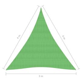 Pânză parasolar, verde deschis, 3x4x4 m, hdpe, 160 g/m², 6 image