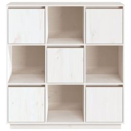 Dulap înalt, alb, 110,5x35x117 cm, lemn masiv de pin, 3 image