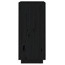 Servantă, negru, 38x35x80 cm, lemn masiv de pin, 5 image