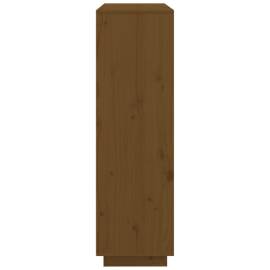 Dulap înalt, maro miere, 110,5x35x117 cm, lemn masiv de pin, 4 image