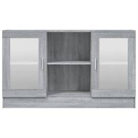 Dulap vitrină, gri sonoma, 120x30,5x70 cm, lemn prelucrat, 3 image