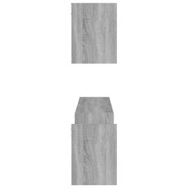 Rafturi colț perete 2 buc sonoma gri 100x15x20cm lemn prelucrat, 6 image