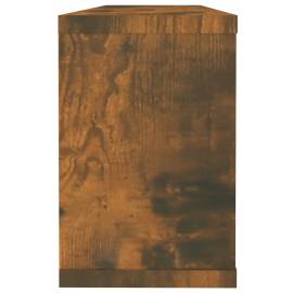 Rafturi de perete cub, 6 buc., stejar fumuriu 60x15x23 cm, lemn, 5 image