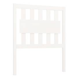 Tăblie de pat, alb, 80,5x4x100 cm, lemn masiv de pin, 2 image