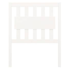 Tăblie de pat, alb, 80,5x4x100 cm, lemn masiv de pin, 3 image
