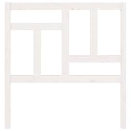 Tăblie de pat, alb, 80,5x4x100 cm, lemn masiv de pin, 4 image