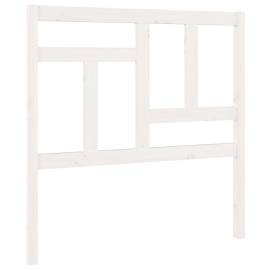 Tăblie de pat, alb, 80,5x4x100 cm, lemn masiv de pin, 2 image