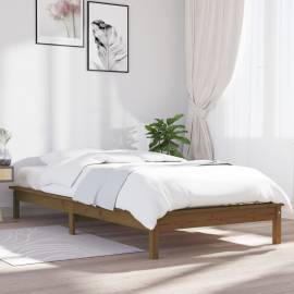 Cadru de pat, maro miere, 100x200 cm, lemn masiv de pin