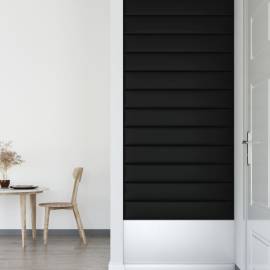 Panouri de perete 12 buc negru 90x15 cm piele ecologică 1,62 m², 4 image