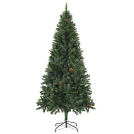 Brad de crăciun artificial cu conuri de pin, verde, 180 cm, 2 image
