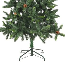 Brad de crăciun artificial cu conuri de pin, verde, 180 cm, 7 image