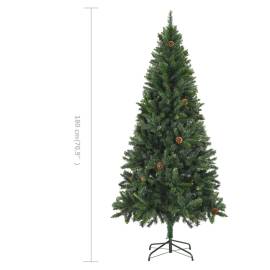 Brad de crăciun artificial cu conuri de pin, verde, 180 cm, 8 image