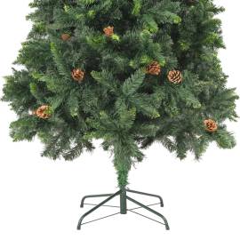 Brad de crăciun artificial cu conuri de pin, verde, 210 cm, 7 image