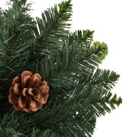 Brad de crăciun artificial cu conuri de pin, verde, 210 cm, 4 image