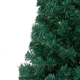 Brad crăciun artificial jumătate led-uri&globuri verde 180 cm, 6 image