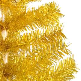 Brad de crăciun artificial cu led&globuri, auriu, 240 cm, pet, 2 image