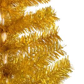 Brad de crăciun artificial cu led&globuri auriu 180 cm pet, 2 image