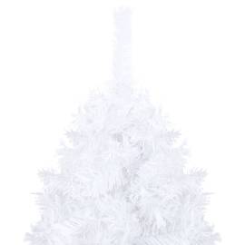 Pom de crăciun artificial cu led-uri/globuri alb 120 cm pvc, 2 image