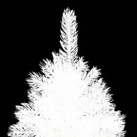 Set brad de crăciun artificial cu led-uri/globuri, alb, 180 cm, 3 image