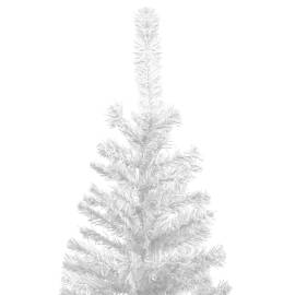 Set brad de crăciun artificial cu led-uri/globuri alb 240 cm l, 4 image