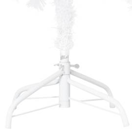 Set brad de crăciun artificial led-uri&globuri alb 150 cm pvc, 4 image