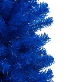 Set pom crăciun artificial led&globuri albastru 210 cm pvc, 4 image