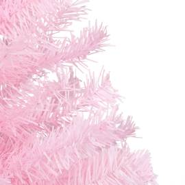 Set pom crăciun artificial led-uri&globuri, roz, 240 cm, pvc, 4 image