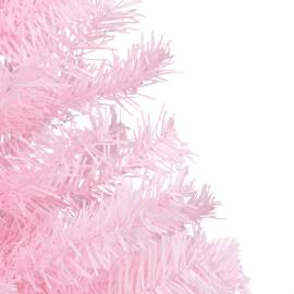 Brad de crăciun artificial cu led-uri&globuri roz 210 cm pvc, 5 image