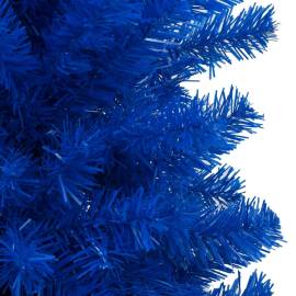 Brad de crăciun artificial led-uri/globuri albastru 120 cm pvc, 5 image