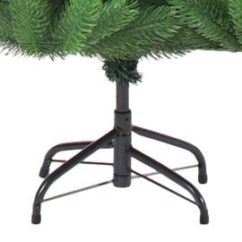 Pom de crăciun artificial brad nordmann led&globuri verde 150cm, 5 image