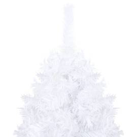Pom de crăciun artificial cu led-uri/globuri, alb, 120 cm pvc, 3 image