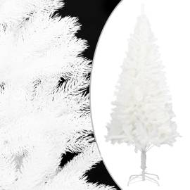 Set brad crăciun artificial cu led-uri/globuri, alb, 120 cm, 2 image