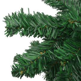 Set brad crăciun artificial cu led-uri/globuri verde 240 cm l, 4 image